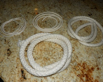 5 Feet Bulk Round Cotton Wick For Garden Tiki Torches, Candles, Kerosene Oil Lamps & Lanterns. Available in 4 Sizes - Made in USA