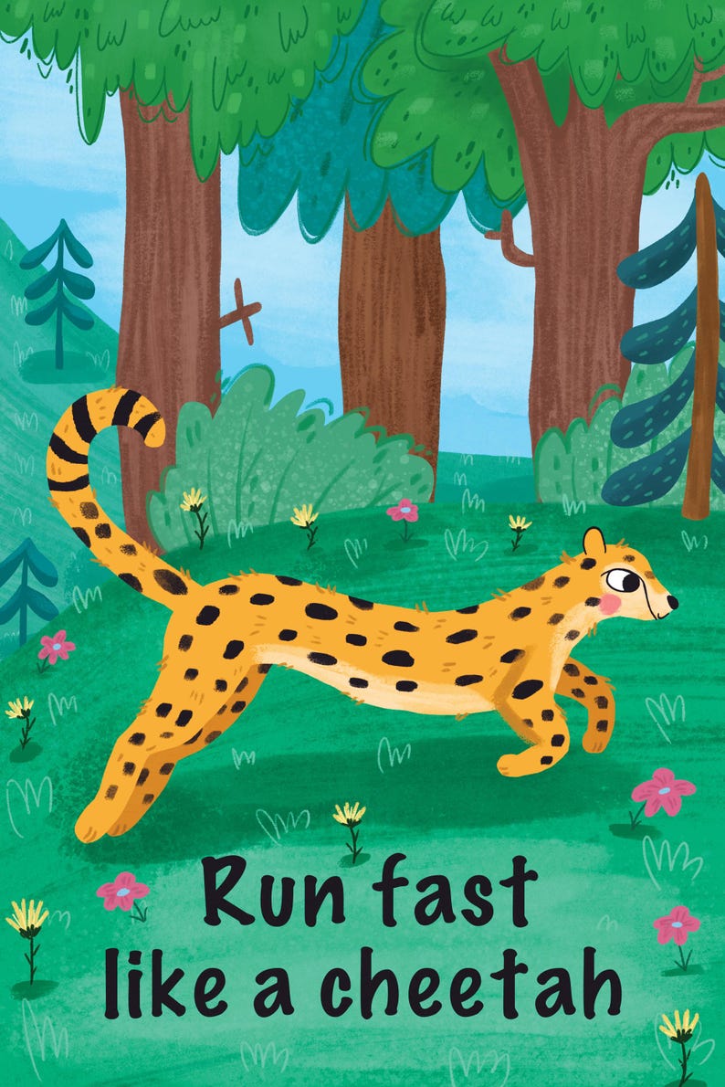 Digital Download. Animal Action Cards: Toddler Active Games - Printable image 5