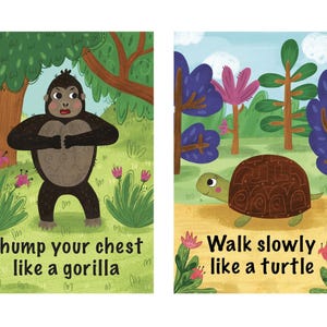 Digital Download. Animal Action Cards: Toddler Active Games - Printable image 8