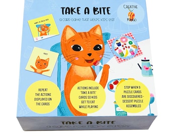PRINTED. Take a bite - a game that helps kids eat. A game for picky eaters.