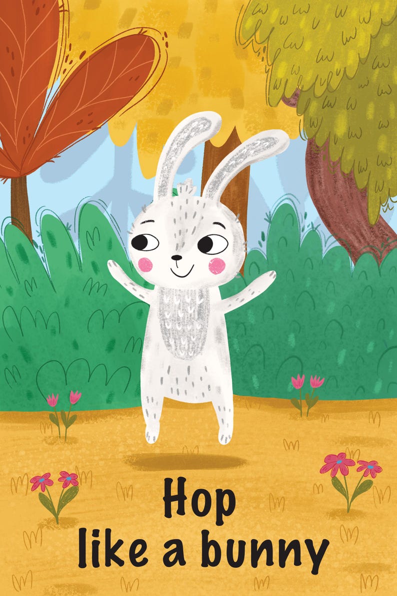 Digital Download. Animal Action Cards: Toddler Active Games - Printable image 4