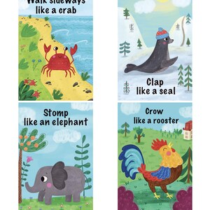 Digital Download. Animal Action Cards: Toddler Active Games - Printable image 10