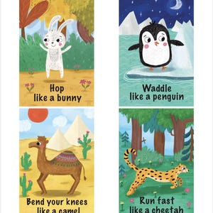 Digital Download. Animal Action Cards: Toddler Active Games - Printable image 9
