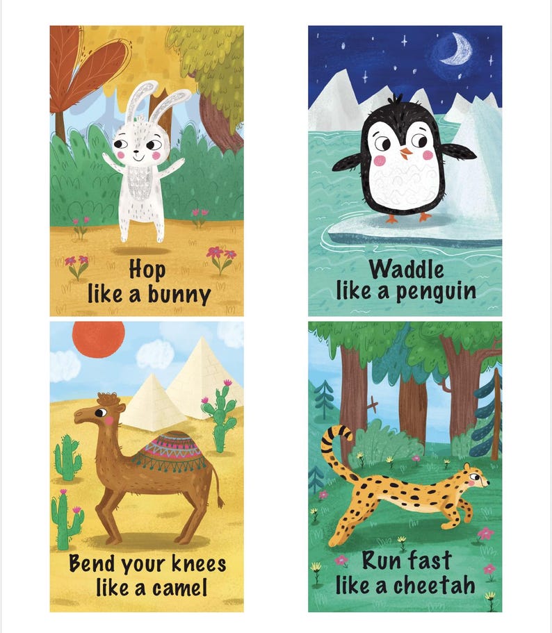 Digital Download. Animal Action Cards: Toddler Active Games - Printable image 9