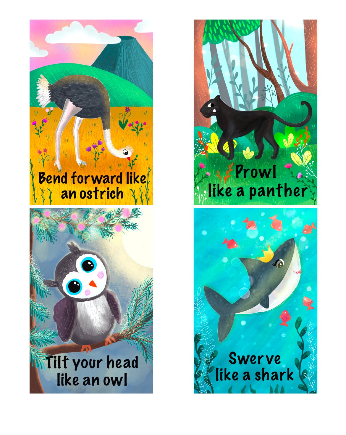 DIGITAL DOWNLOAD. Animal Action Cards 2. Printable Pdf and Jpg Files ...