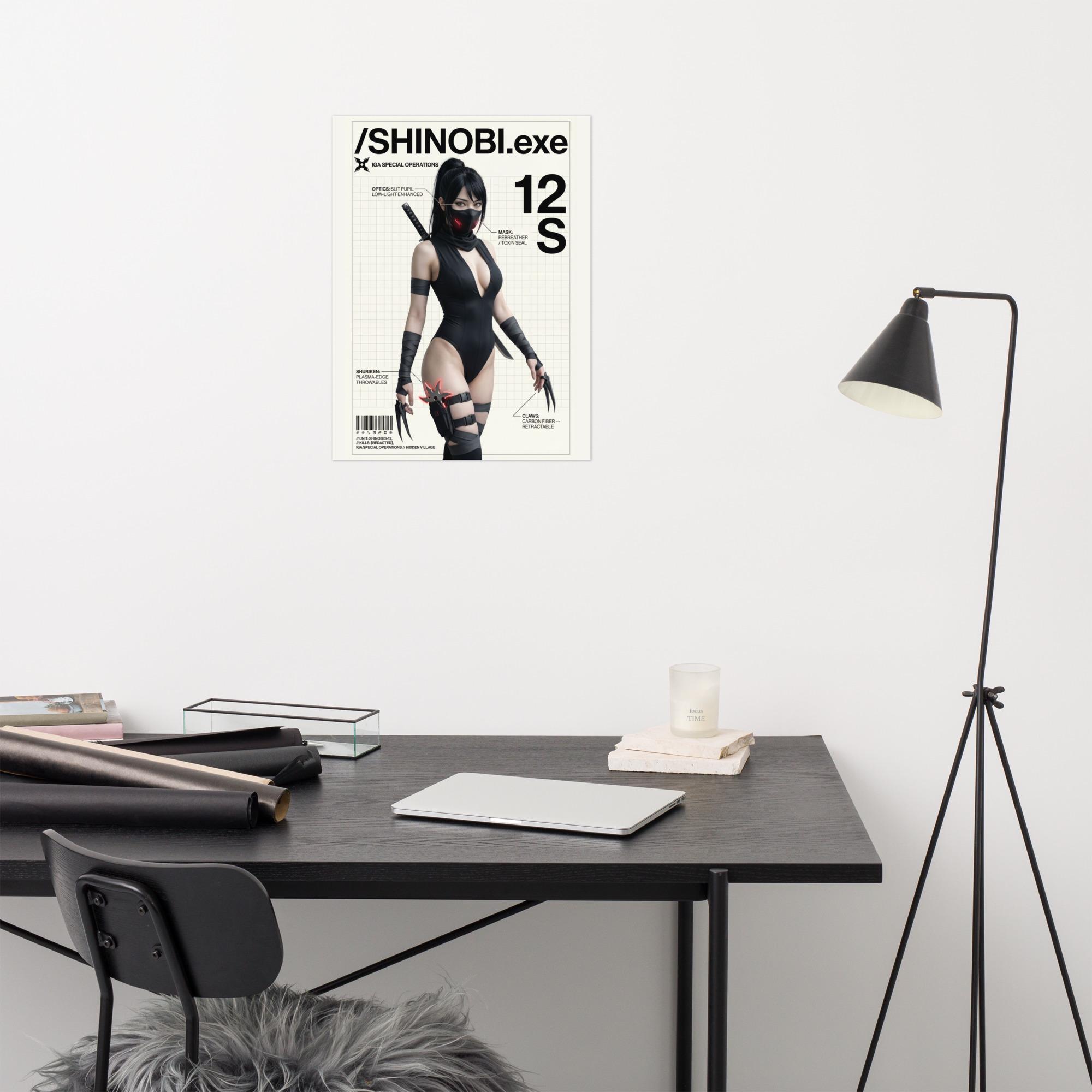 Shinobi Operative Poster | Sci-Fi Ninja Tactical Dossier Wall Art