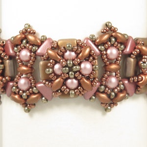 Africa Bracelet -Beading Tutorial -Czech Tila Pearl Superduo Kheops par Puca and Seed Beads -Beading Pattern -Beaded Bracelet Tutorial - PDF