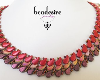 Collar de Gotas -Tutorial de Cuentas - Paisley Zoliduo Amos par Puca & Seed Beads - Patrón de Cuentas - Tutorial de Collar de Cuentas - PDF