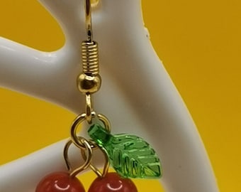 Earrings with resin berries. Women's gift.