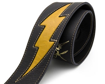 Lightening bolt guitar strap, Custom guitar strap - the GENERATOR