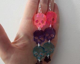 Bi skull earrings