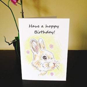 Animal Puns Greetings / Carte d’anniversaire (Lapin)