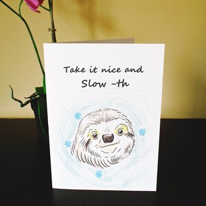 Animal Puns Greetings / Carte d’anniversaire (Sloth)
