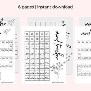50,000 Word Count Tracker