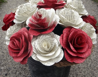 Alice In Wonderland Book Page Flowers, Literary Roses