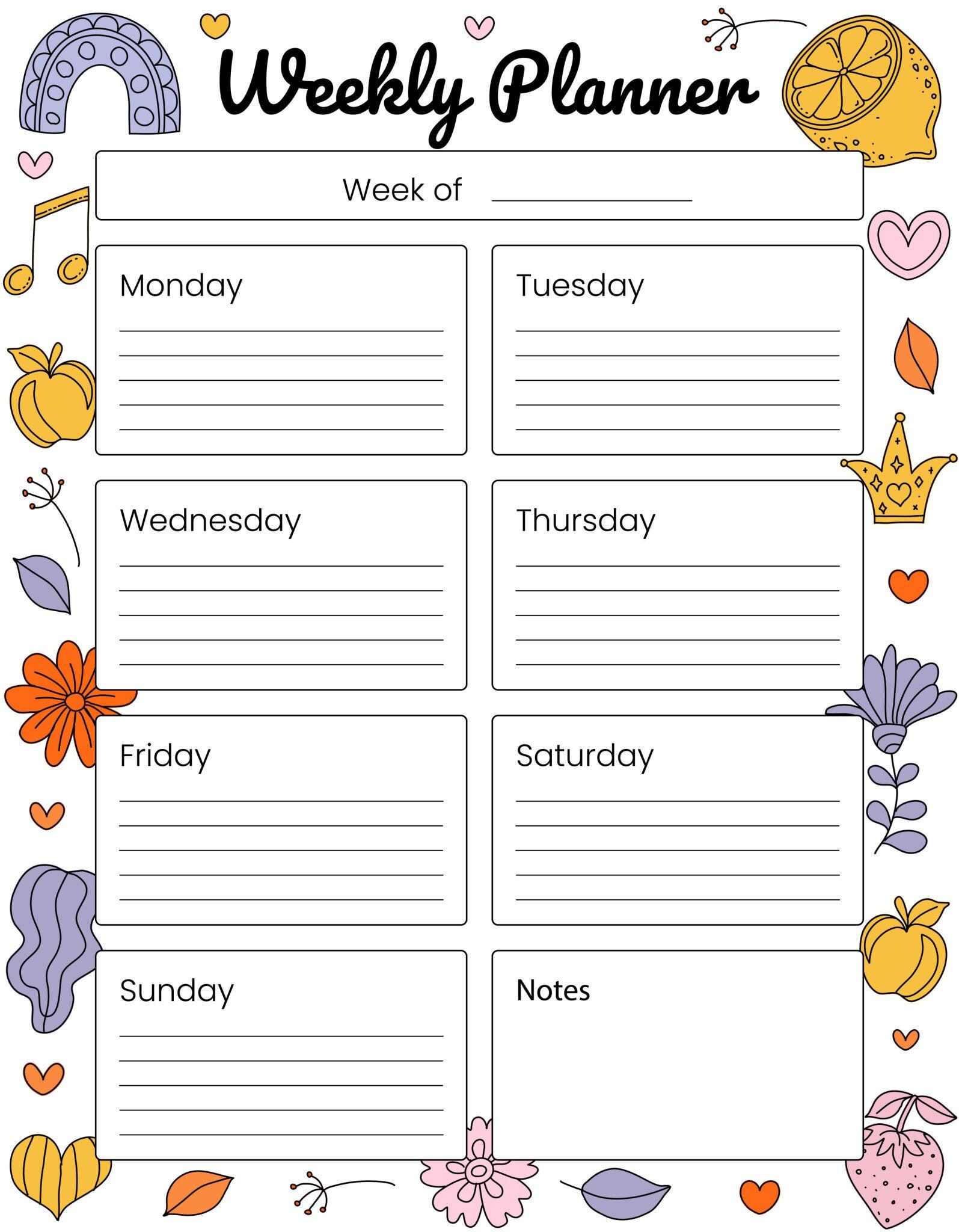 Family Weekly Planner Printable | Home Schedule Organizer (digital ...