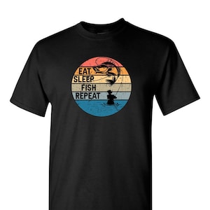 Eat Sleep Fish Repeat T-shirt, fishing t-shirt