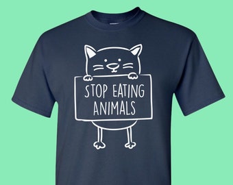 Stop Eating Animals T-shirt vegetarian T-shirt
