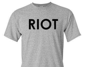 Mac's RIOT T-Shirt It's Always Sunny in Philadelphia New Grey t-shirt