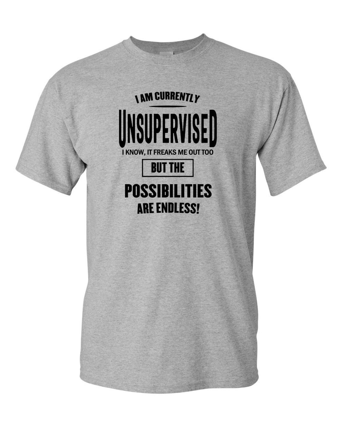 I Am Currently Unsupervised Adult Humor T-shirt Funny T Shirt - Etsy