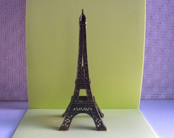 Eiffel Tower Miniature Very Detailed Metal Bronze or Copper Gift Present Decor Knick Knacks