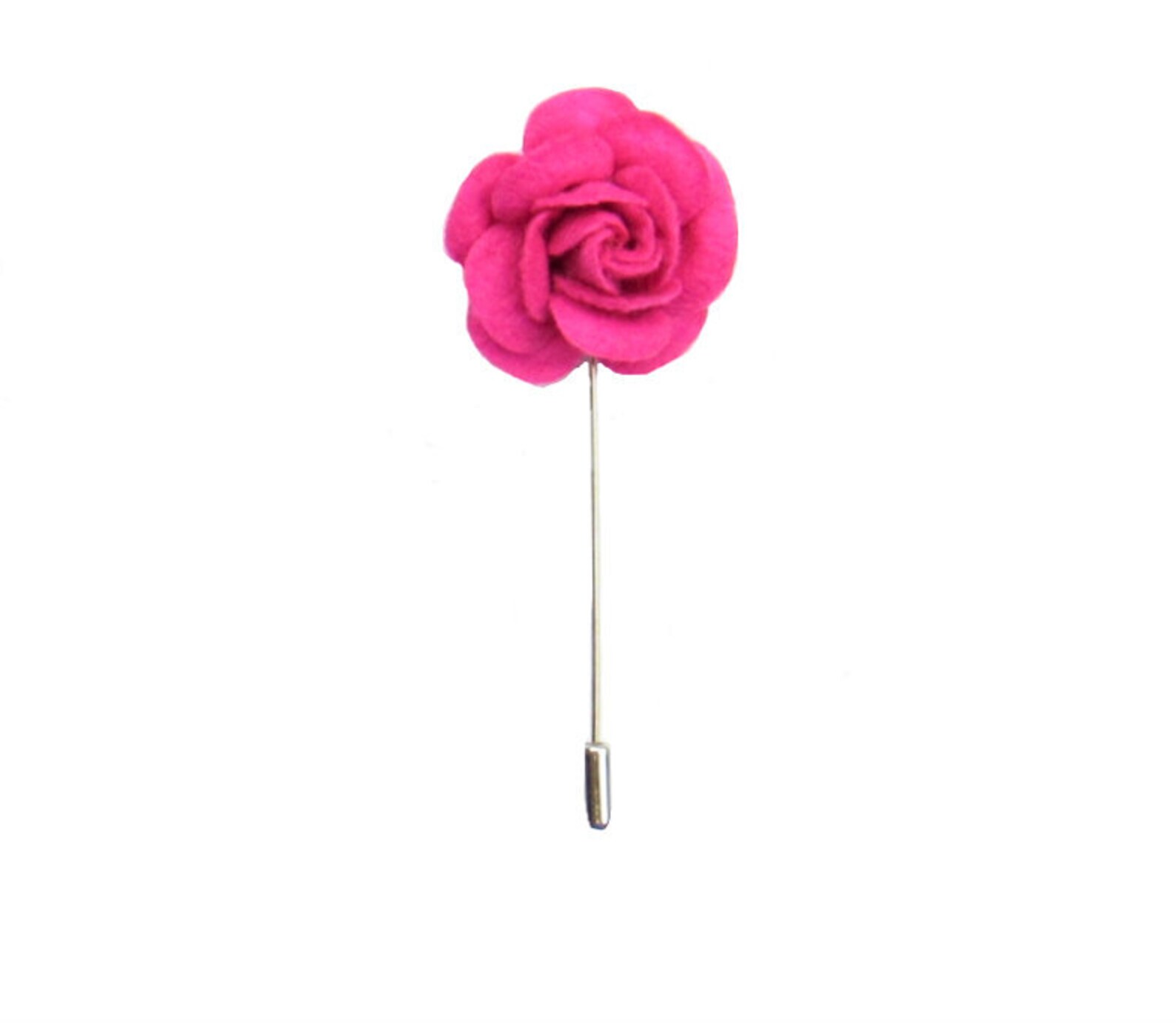 Hot Pink Lapel Pin Pink Lapel Flower Etsy