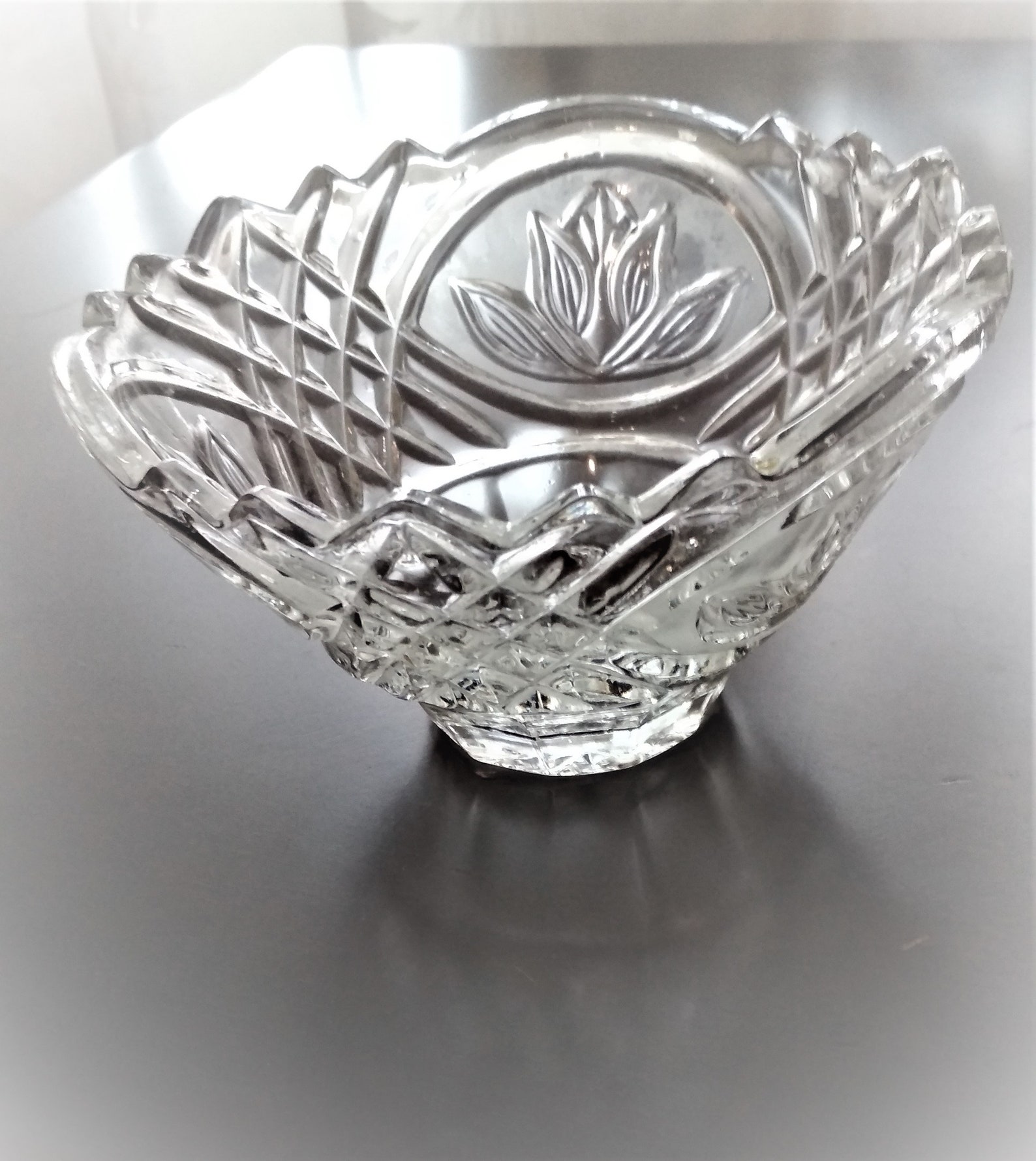 Crystal salad bowlSoviet vintage Bowl Fruit Berry Salad Etsy