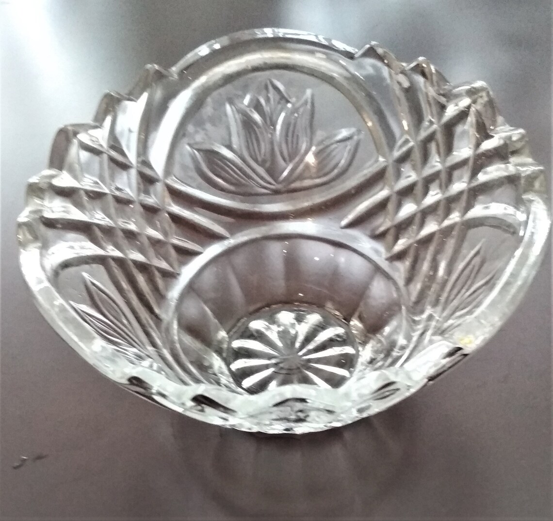 Crystal salad bowlSoviet vintage Bowl Fruit Berry Salad Etsy