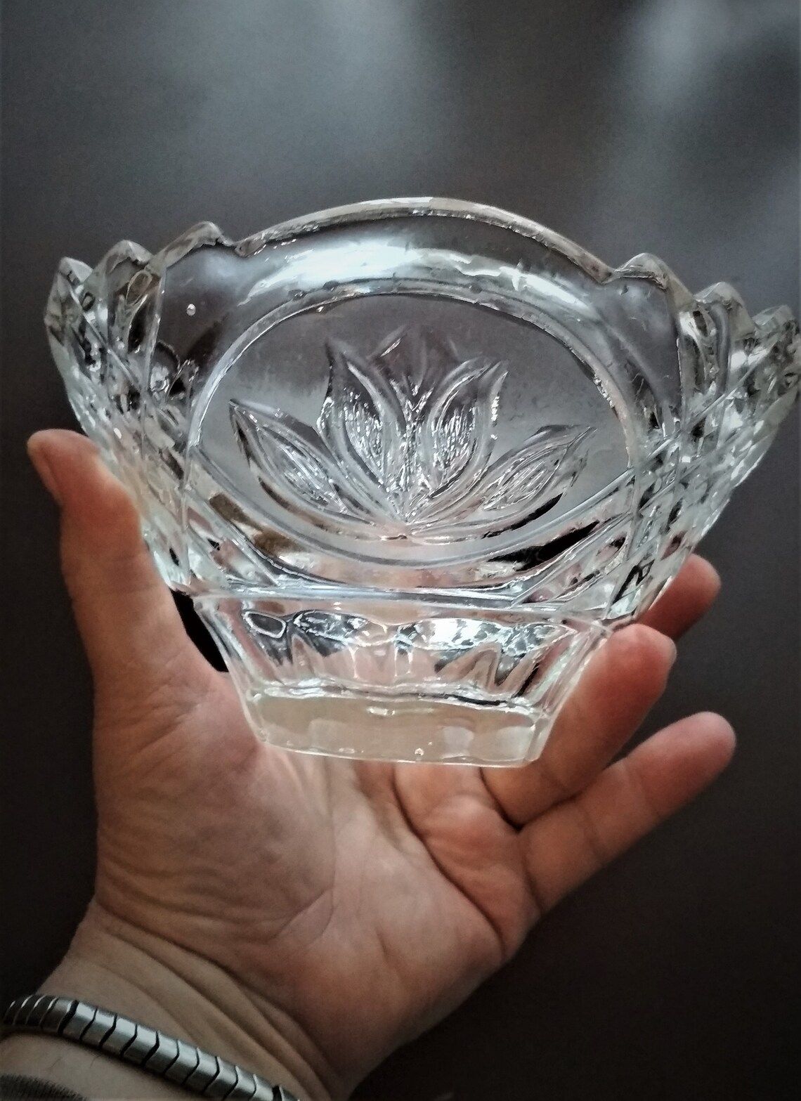 Crystal salad bowlSoviet vintage Bowl Fruit Berry Salad Etsy