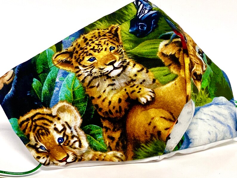 Africa Wildlife Face Mask Wild Animals Mask Giraffe Lions Etsy