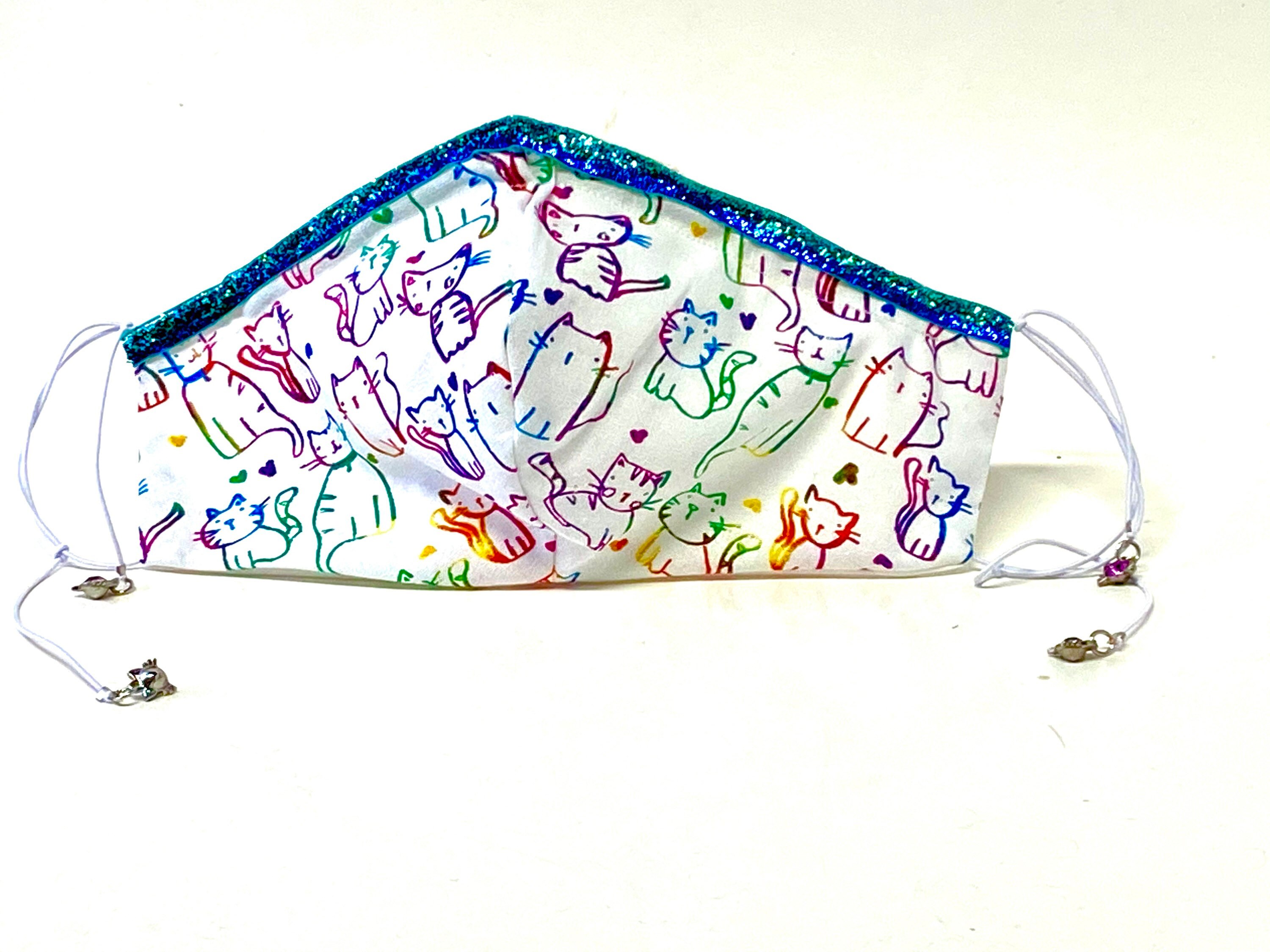 Kitty Cat Face Mask Designer Mask Cat Lover Mask Cat Charm Etsy