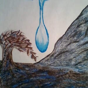 PROVIDER;  DRAWING, Landscape on PAPER; Colored Pencil, Charcoal, Oil Pastel, Inspirational, Landscape