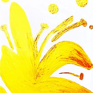 Pintura, 'Vibrant Fleur, ABSTRACT', pintura metálica dorada de 24 k, ART DECO, sobre cartón blanco brillante, ¡envío gratis!