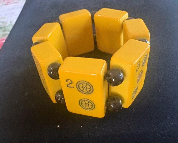 Bakelite tile mahjong bracelet