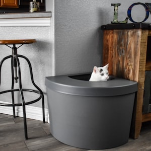 Top entry clearance litter box liners