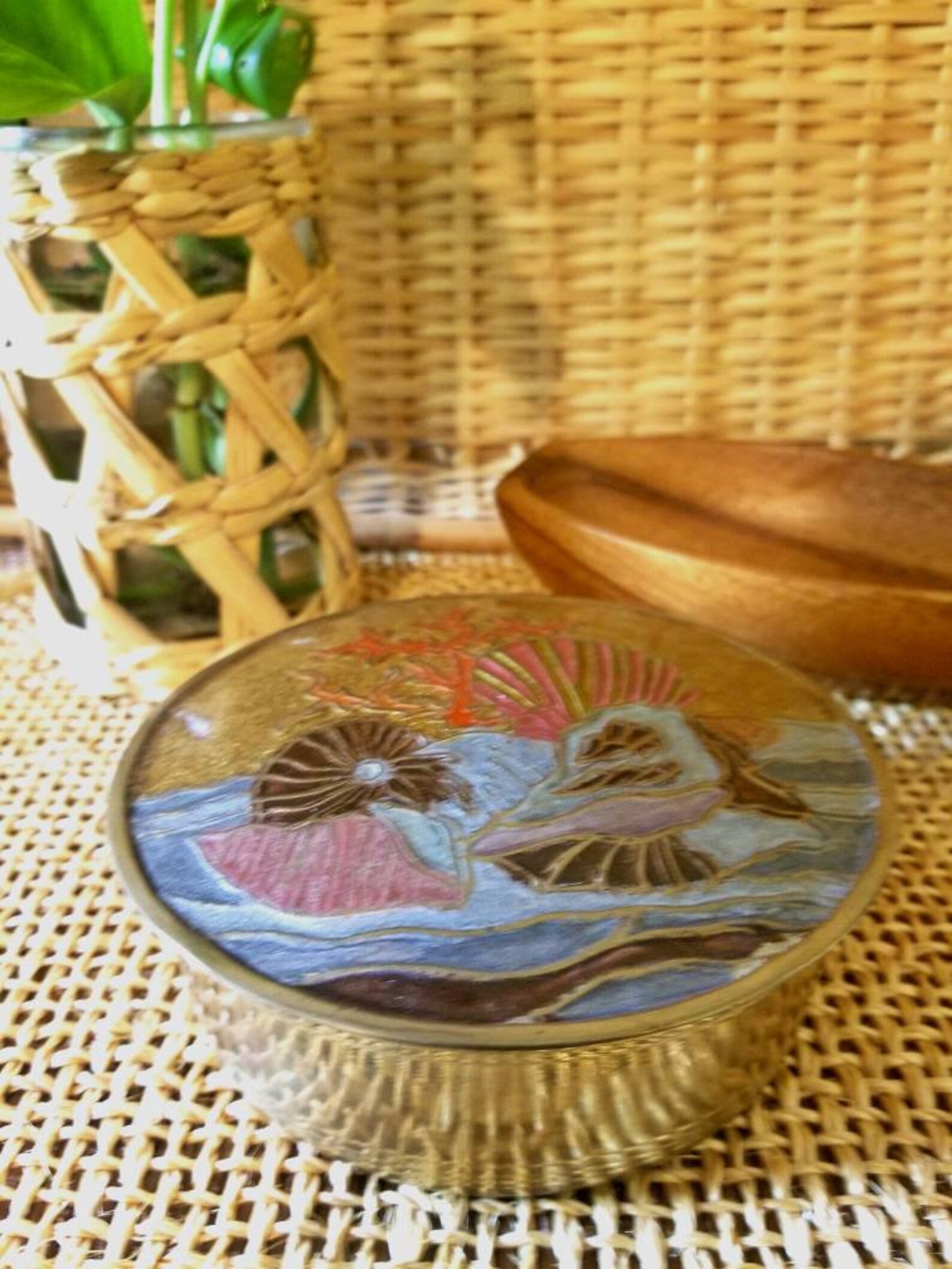 Vintage Brass Jewelry Holder Etsy