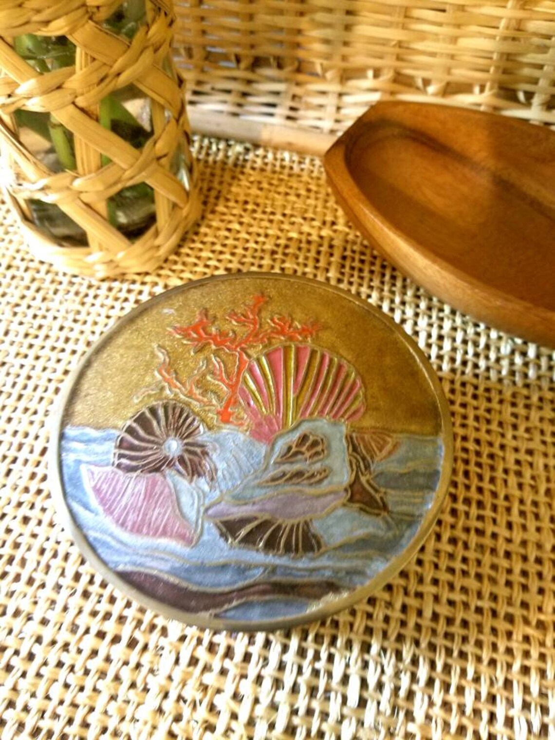 Vintage Brass Jewelry Holder Etsy