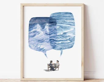 Seatalking A4 Art Print