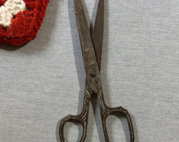 Antique Iron Sewing Scissors Early 1900's, Vintage Craft Tool ...