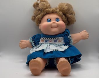 1984 Eugene Doll Company Chubbykins Blue Eyes and Blond Hair in Pigtails