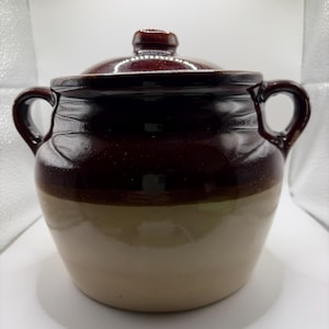 Monmouth Pottery Company Vintage Stoneware Bean Pot