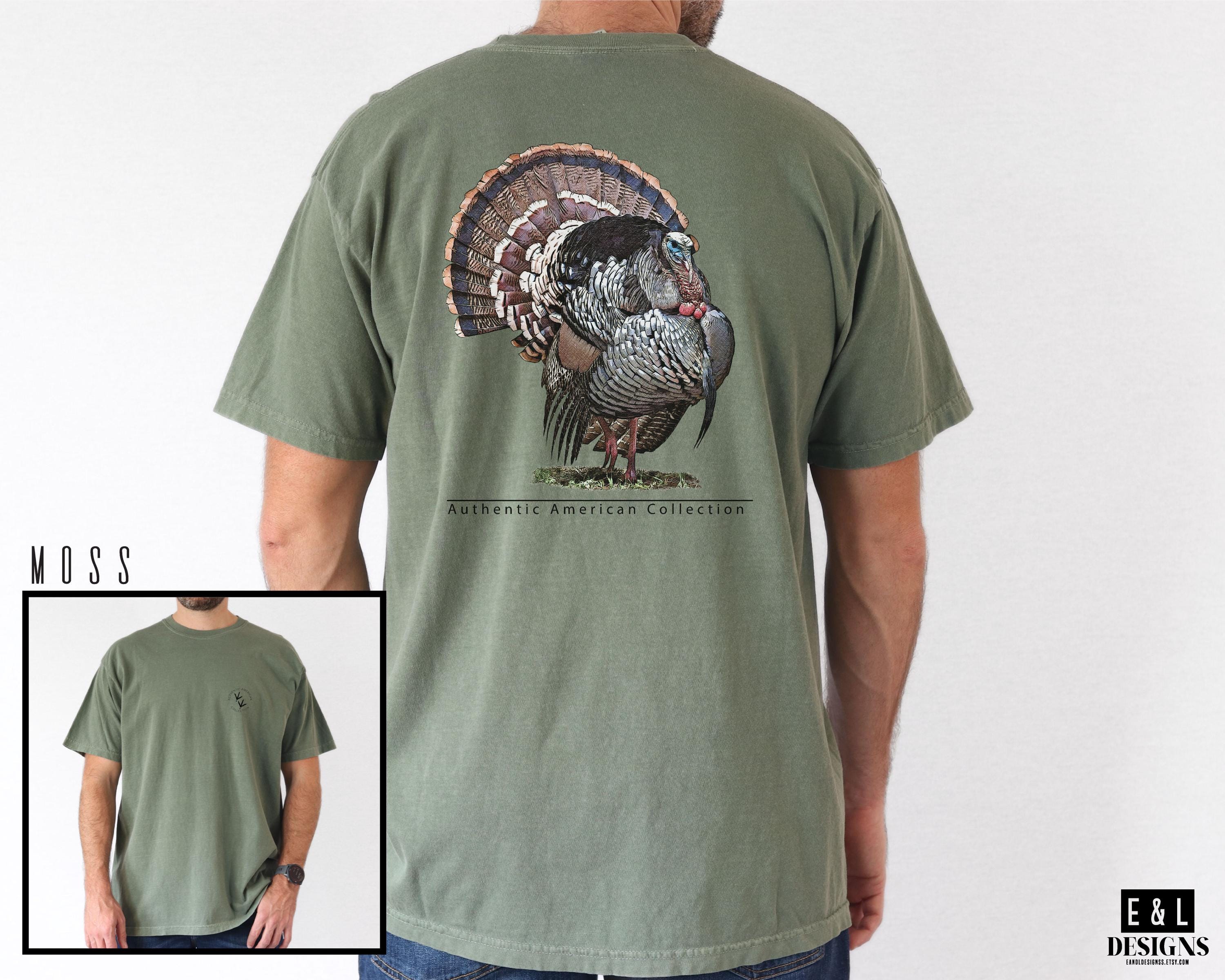 Shirt kalkoen, T-shirt met comfortkleuren, cadeau kalkoenjager, cadeau voor mannen, cadeau voor man, cadeau voor vader, Amerikaanse jager, seizoen Turkije