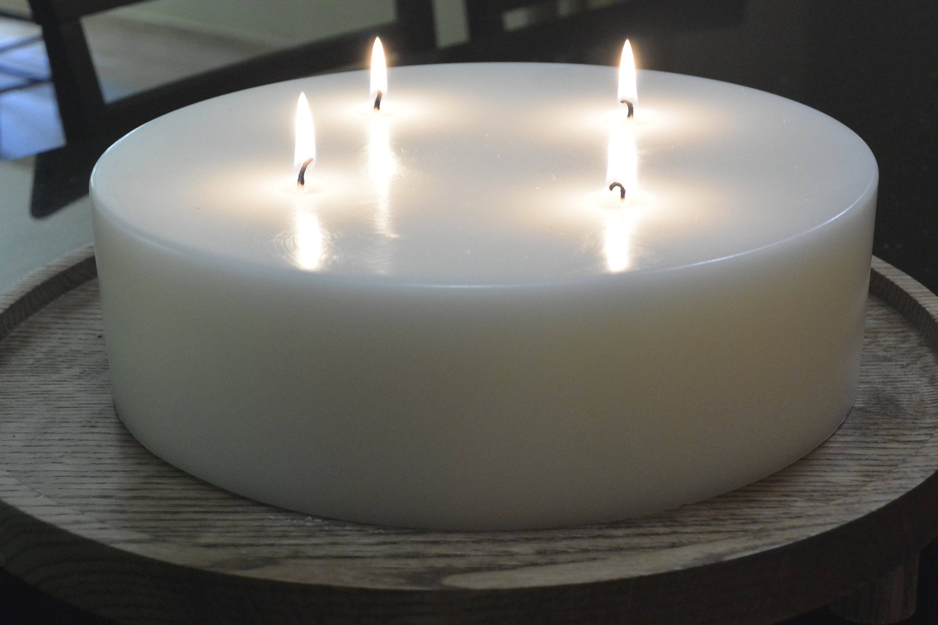 Custom Hand Poured 10 Inch Diameter Candle With Multi Wicks 