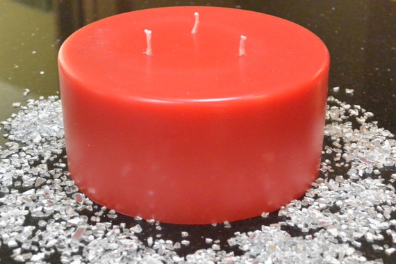 Custom Hand Poured 6 Inch Diameter Candle With 3 Cotton Wicks 