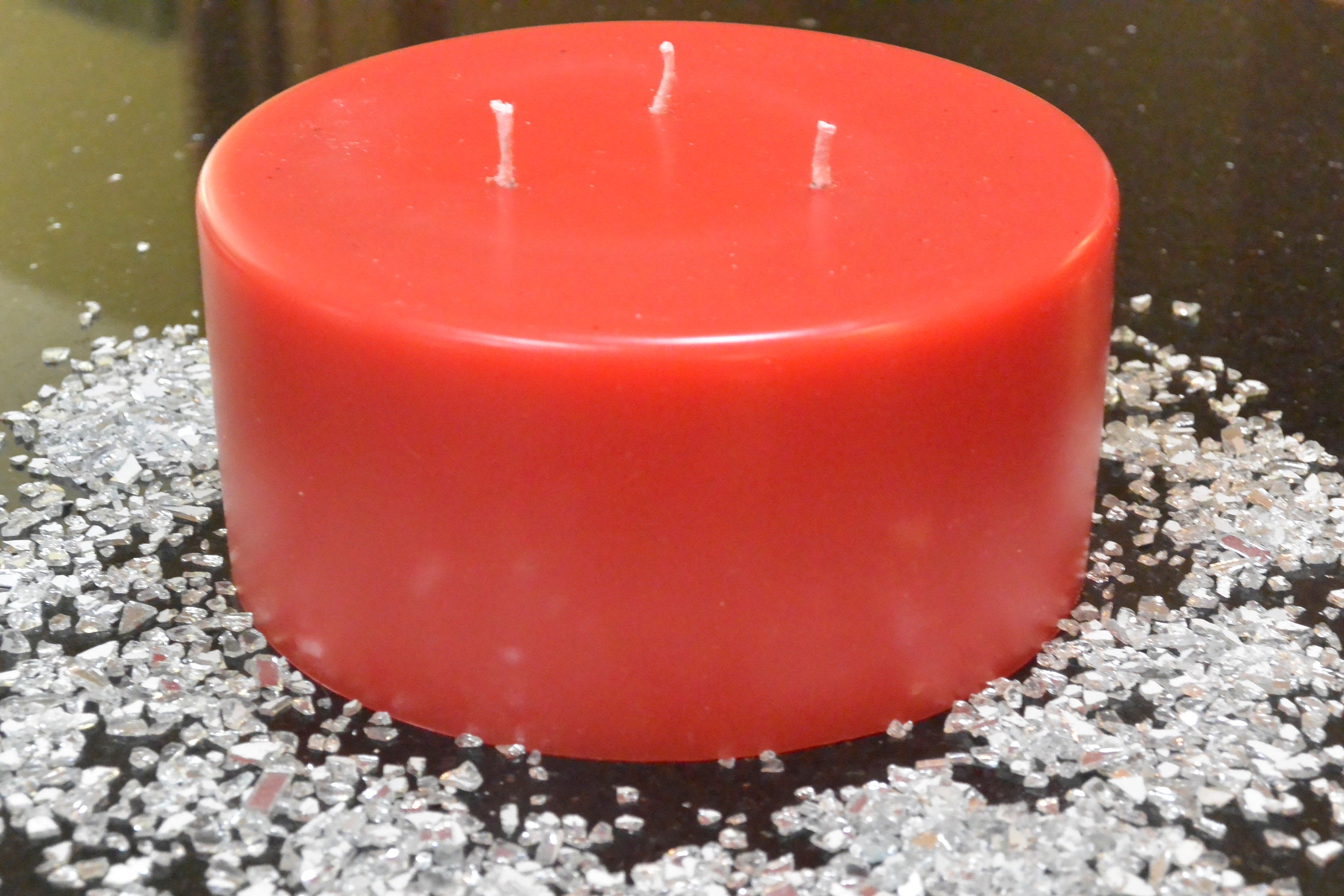 Custom hand poured 24 inch long block candle with 6 wicks