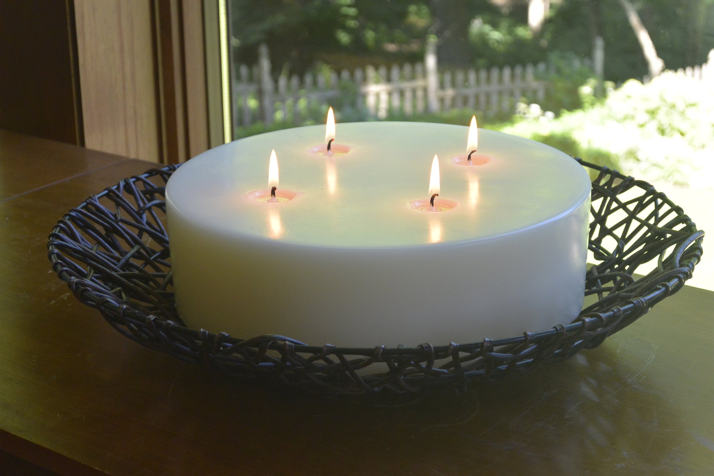Custom Hand Poured 10 Inch Diameter Candle With Multi Wicks 