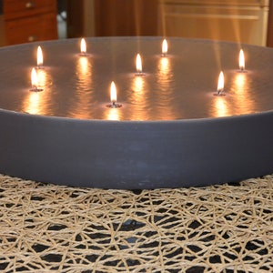 Custom hand poured 20 inch diameter round candle with multi wicks