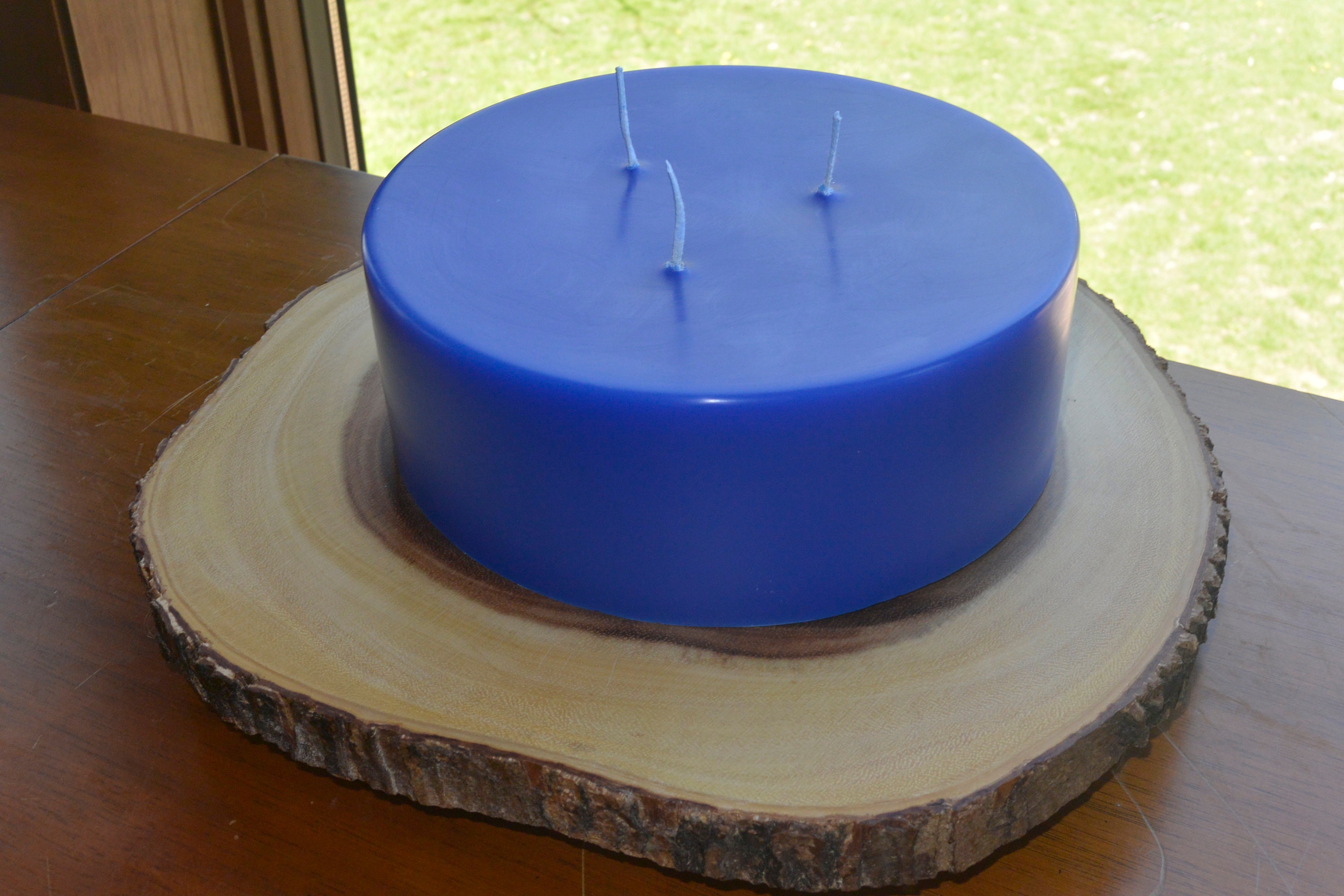 Custom hand poured 8 inch candle with multi wicks