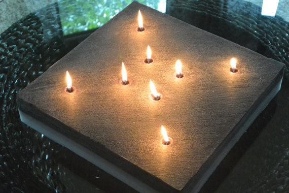 Custom Hand Poured 15 X 15 Inch Square Candle With 8 Wicks 