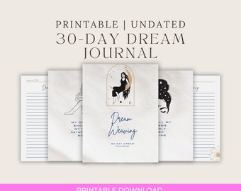 Download I Journal I Dream Journal I 30 Day Journal